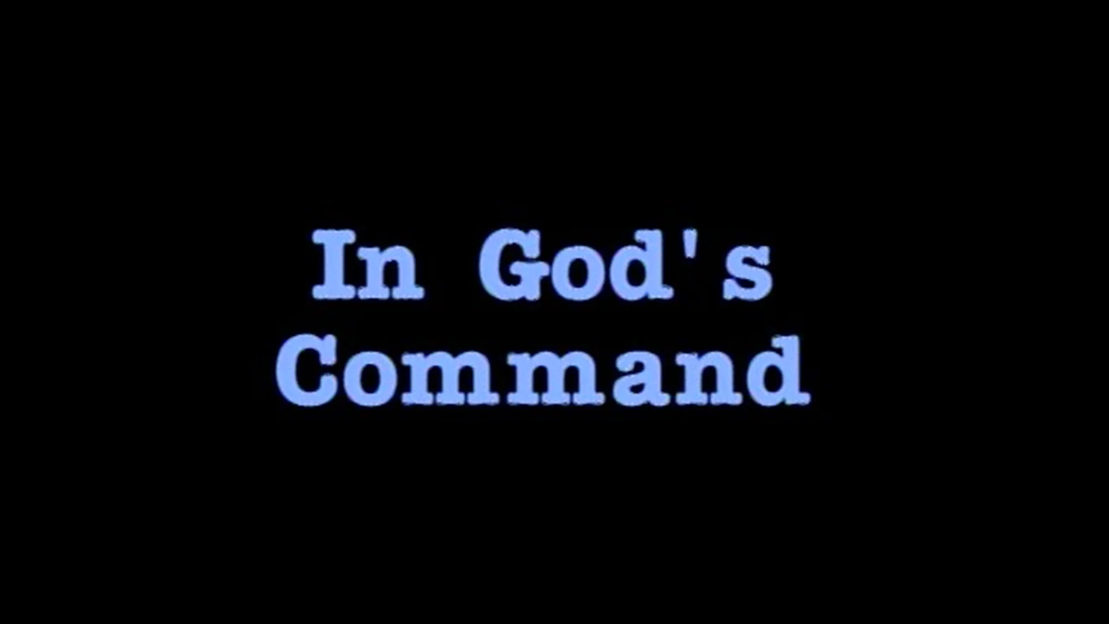 In God's Command
